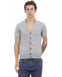 Baldinini - Short Sleeve Vneck Knit Cardigan - Lyst