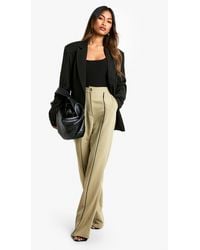 Boohoo - Woven Tailored Piping Straight Leg Trousers - Lyst