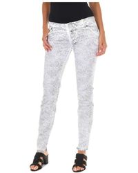 Met - Long Trousers With Narrow Cut Hems 70dbf0585-r216 Woman Cotton - Lyst