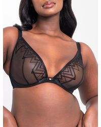 Curvy Kate - Geometric Embroidered Plunge Bra - Lyst