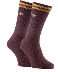 Farah - 2 Pack Thick Cotton Chunky Knitted Formal Boot Socks - Lyst