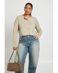 Boohoo - Plus Long Sleeve Knit Rib Top - Lyst