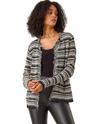 Roman - Linear Textured Cardigan - Lyst