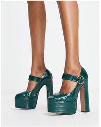 ASOS - Preppy Mary Jane Platform High Shoes - Lyst
