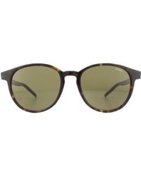 BOSS - Hugo Van Round Mens Havana Groene Zonnebril - Lyst