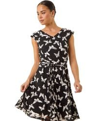 Roman - Petite Butterfly Tie Waist Dress - Lyst