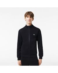 Lacoste - Regular Fit Brushed Fleece Sweatshirt With Zipper - Lyst