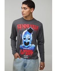 BoohooMAN - Regular Fit Ice Nine Kills License Raw Hem Printed T-Shirt - Lyst