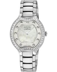 Gevril - Lugano Swiss Diamond Mop Dial 316L Stainless Steel Bracelet Watch - Lyst