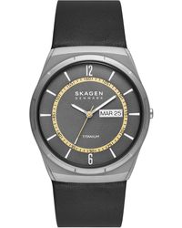 Skagen - Melbye Titanium Watch Skw6907 Leather (Archived) - Lyst