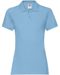Fruit Of The Loom - Premium Poloshirt (hemelsblauw) - Lyst