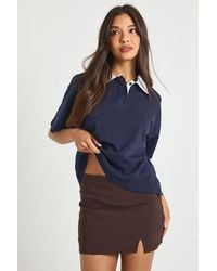 Boohoo - Split Front Mini Skort - Lyst