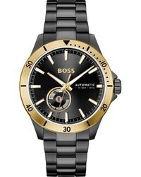 BOSS - Zwarte Roestvrijstalen Dress Watch - Lyst