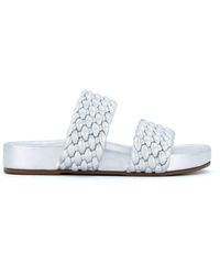 Dune - Laylow Padded Woven Strap Sliders - Lyst