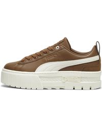 PUMA - Puma Mayze Luxe Leather Trainers - Lyst