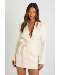 Boohoo - Tailored Belt Detail Blazer Dress - Lyst