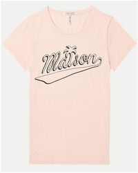 Maison Scotch - Open Crew Neck Graphic Tee - Lyst