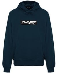 DIESEL - Arrow Logo Total Eclipse Hoodie - Lyst