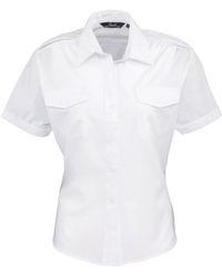 PREMIER - Ladies Short-Sleeved Pilot Shirt - Lyst