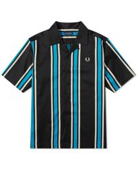 Fred Perry - Striped Revere Collar Shirt Cotton - Lyst
