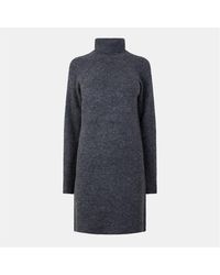 Pieces - Knit Turtleneck Long Sleeve Mini Sweater Dress - Lyst