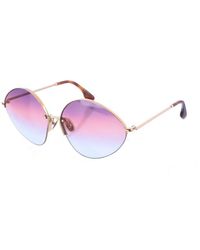 Victoria Beckham - Vb220S Oval-Shaped Metal Sunglasses - Lyst