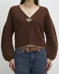 River Island - Cardigan Knitted Detail - Lyst