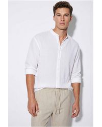 Bianco Lucci - Oversized Mandarin Collar Shirt - Lyst