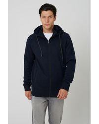 Brave Soul - Dark High Neck Zip Through Hoodie - Lyst