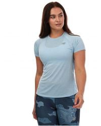 New Balance - Impact Run T-shirt Voor , Blauw - Lyst