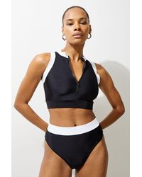 Karen Millen - High Waist Cut Bikini Bottoms - Lyst
