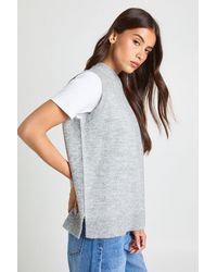 Boohoo - Soft Knit Crew Neck Knitted Tank - Lyst