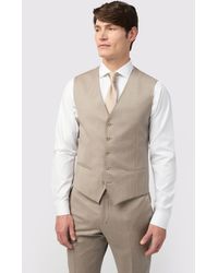 Alexandre Silver Label - Tailored Fit Stone Super 110''s Twill Waistcoat - Lyst
