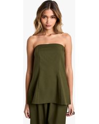 Boohoo - Woven Bandeau Top - Lyst