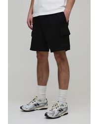BoohooMAN - Basic Relaxed Fit Cargo Jersey Short - Lyst