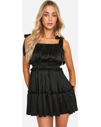 Boohoo - Tiered Ruffle Skater Dress - Lyst