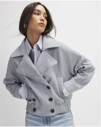 River Island - Bomber Jacket Faux Suede Collared - Lyst