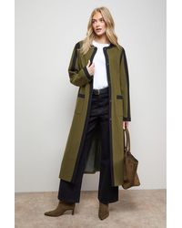 Oasis - Tipped Coat - Lyst