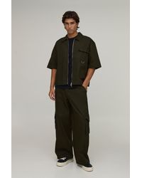 BoohooMAN - Oversized Half Sleeve Overshirt & Baggy Trouser Cargo Set - Lyst
