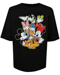 Disney - Groepsknuffel Oversized T-shirt (zwart) - Lyst