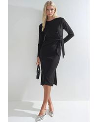 Hiccup - Modal Touch Split Jurk - Lyst