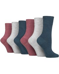 IOMI - 6 Pack Ladies Non Elastic Cotton Diabetic Socks With Seamless Toe - Lyst