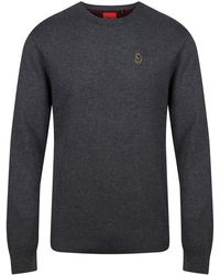 Luke 1977 - Gerard 3 Pure Cotton Crew Neck Jumper - Lyst