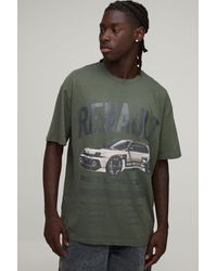 BoohooMAN - Oversized Renault License Print T-Shirt - Lyst