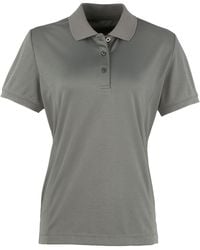 PREMIER - Ladies Coolchecker Short Sleeve Pique Polo T-Shirt (Dark) - Lyst