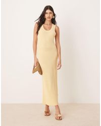 ASOS - Knitted Scoop Neck Textured Midaxi Dress - Lyst