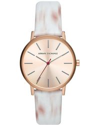 ARMANI EXCHANGE - Lola Watch Ax5588 Leather (Archived) - Lyst
