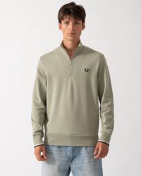 Fred Perry - Half Zip Sweatshirt - Lyst
