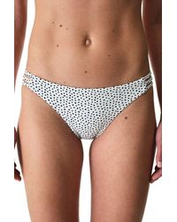 Penti - Point Polka Dot Textured Mid Waist Bikini Bottom - Lyst