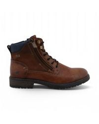 Mustang - Faux Leather Winter Lace-Up Ankle Boots - Lyst